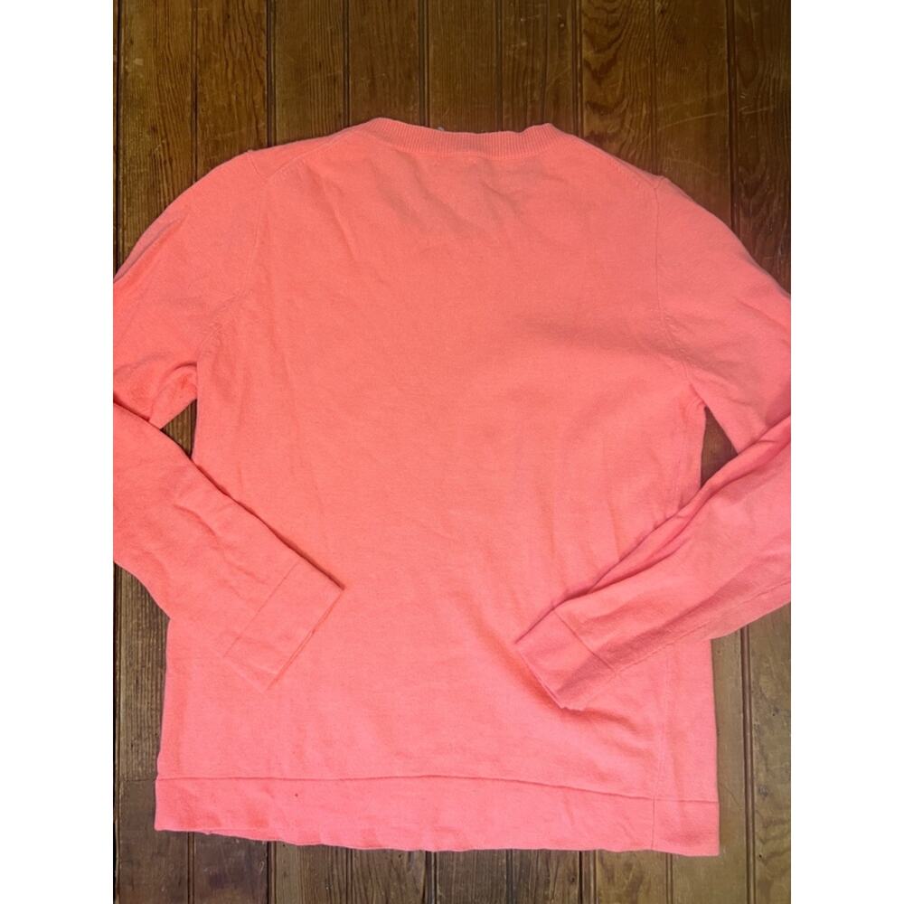 J. Crew women’s Coral/Pink Crewneck Sweater lightweight cotton wall blend - Picture 5 of 6